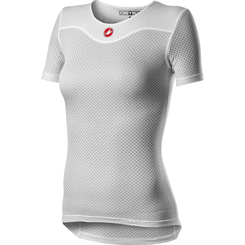 Castelli Pro Issue 2 Womens Short Sleeve Base Layer in White 