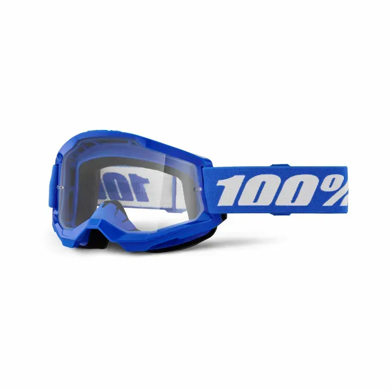 100% Strata 2 Clear Lens Youth Goggles in Blue