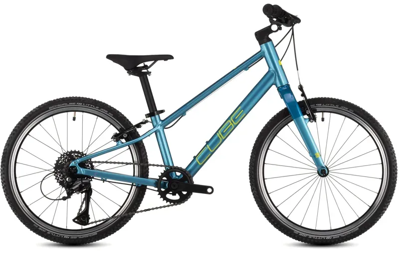Cube Numove 200 Kids Bike In Blue and Lime