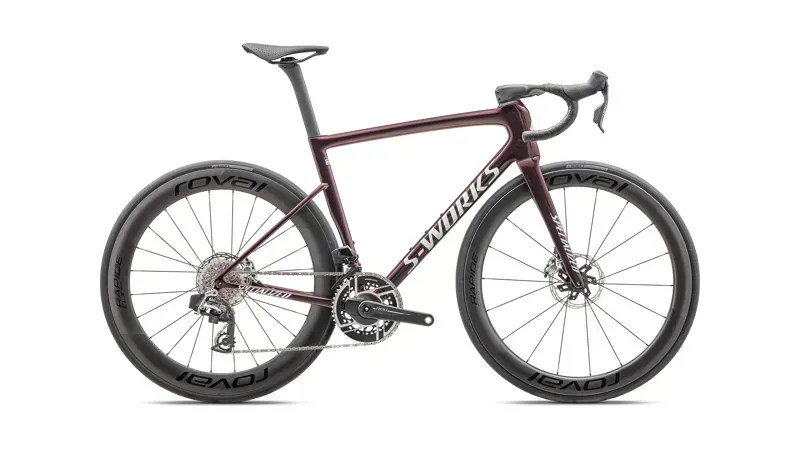 Specialized S-Works Tarmac SL8 Sram Red Axs In Gloss Solidity/Red To Black Pearl/Metallic White Silver