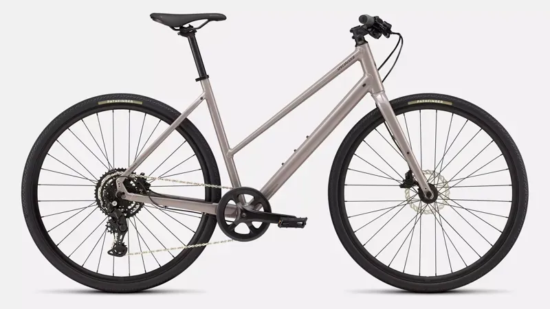 Specialized Sirrus X 2.0 Step-Through Hybrid Bike in Desert Metallic