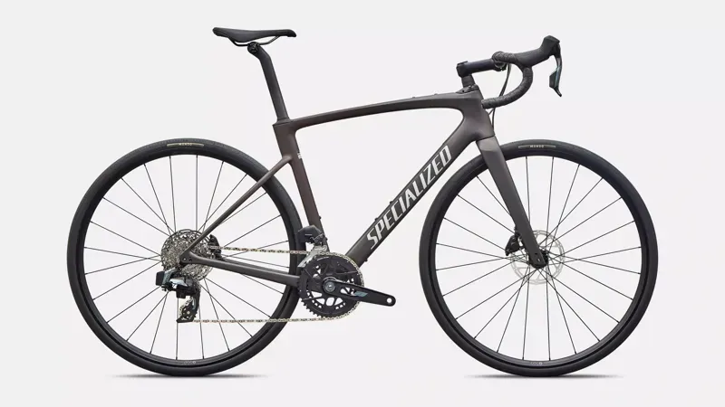 Specialized Roubaix SL8 Comp SRAM Rival AXS Racing Bike in Satin Warm Smoke Metallic