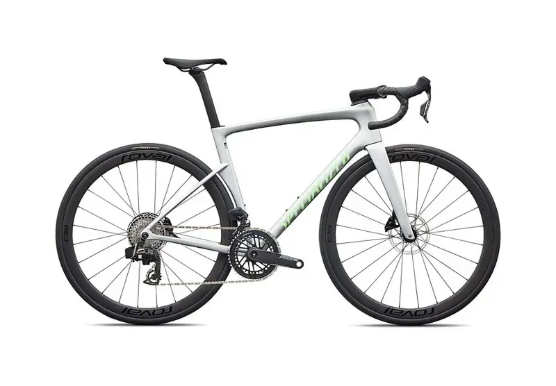 Specialized Tarmac SL9 Expert SRAM Force AXS Road Bike in Silver/Lime