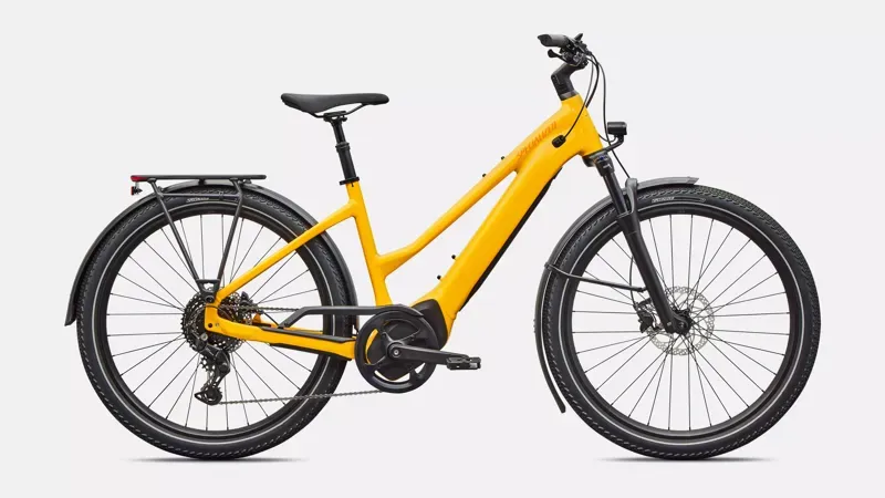 Specialized Turbo Vado 4.0 Step-Through eHybrid Bike in California Sunshine