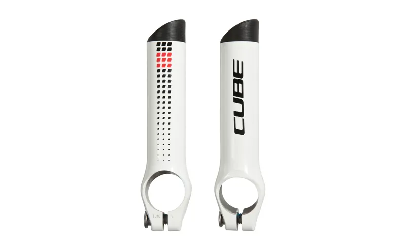 Cube HPA Alloy Bar Ends White/Black
