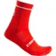 Castelli Entrata 13cm Cuff Sock in Red