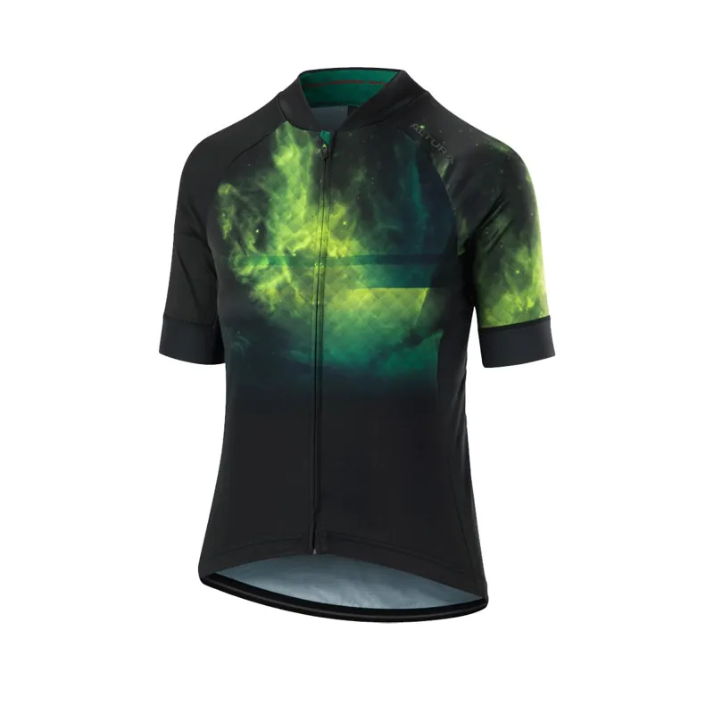 Altura Womens Nebular Short Sleeved Jersey in Black and Yellow