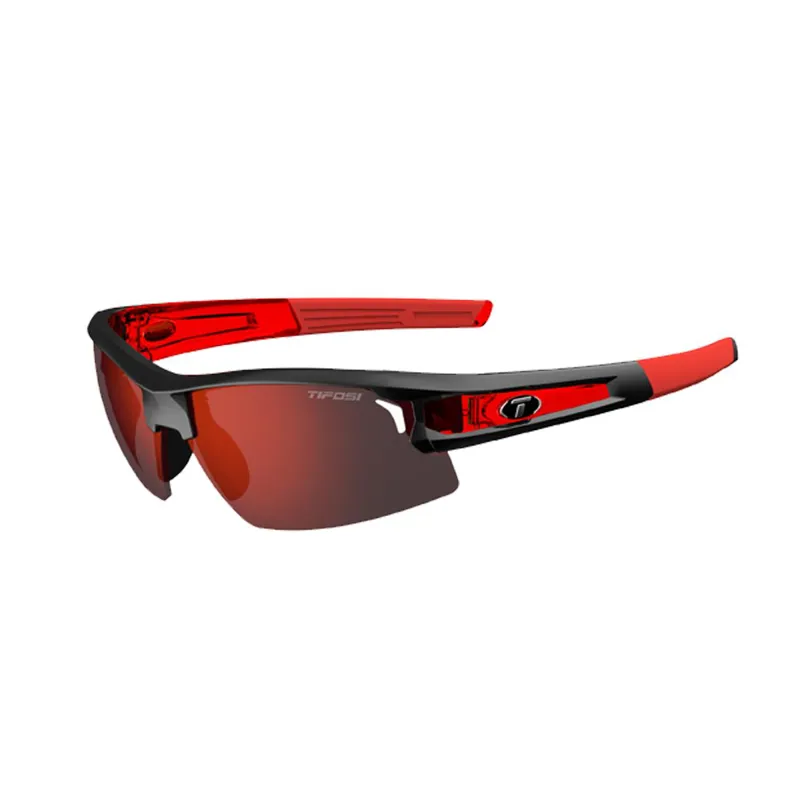 Tifosi Synapse Interchangeable Clarion Lens Sunglasses Black/Red