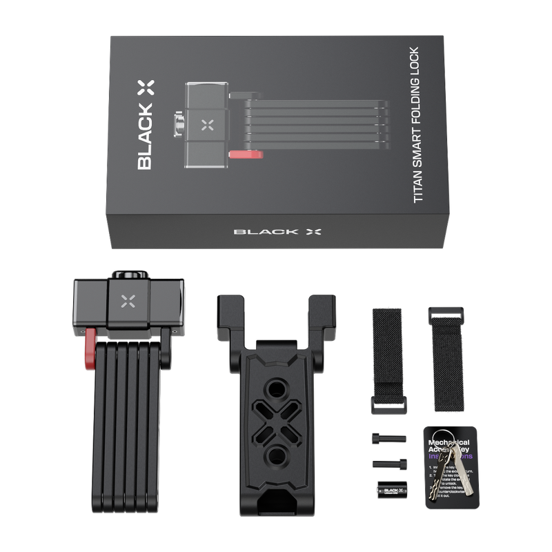 NI - Black X Titan Smart Folding Lock in Black Gold-3