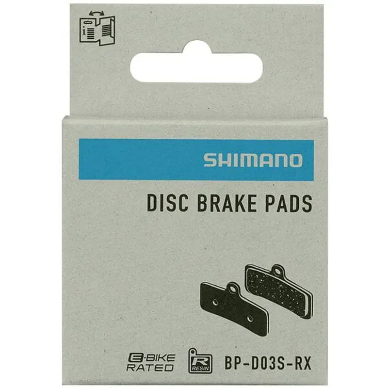 Shimano Spares D03S Resin Disc Brake Pad Steel Back in Black-1