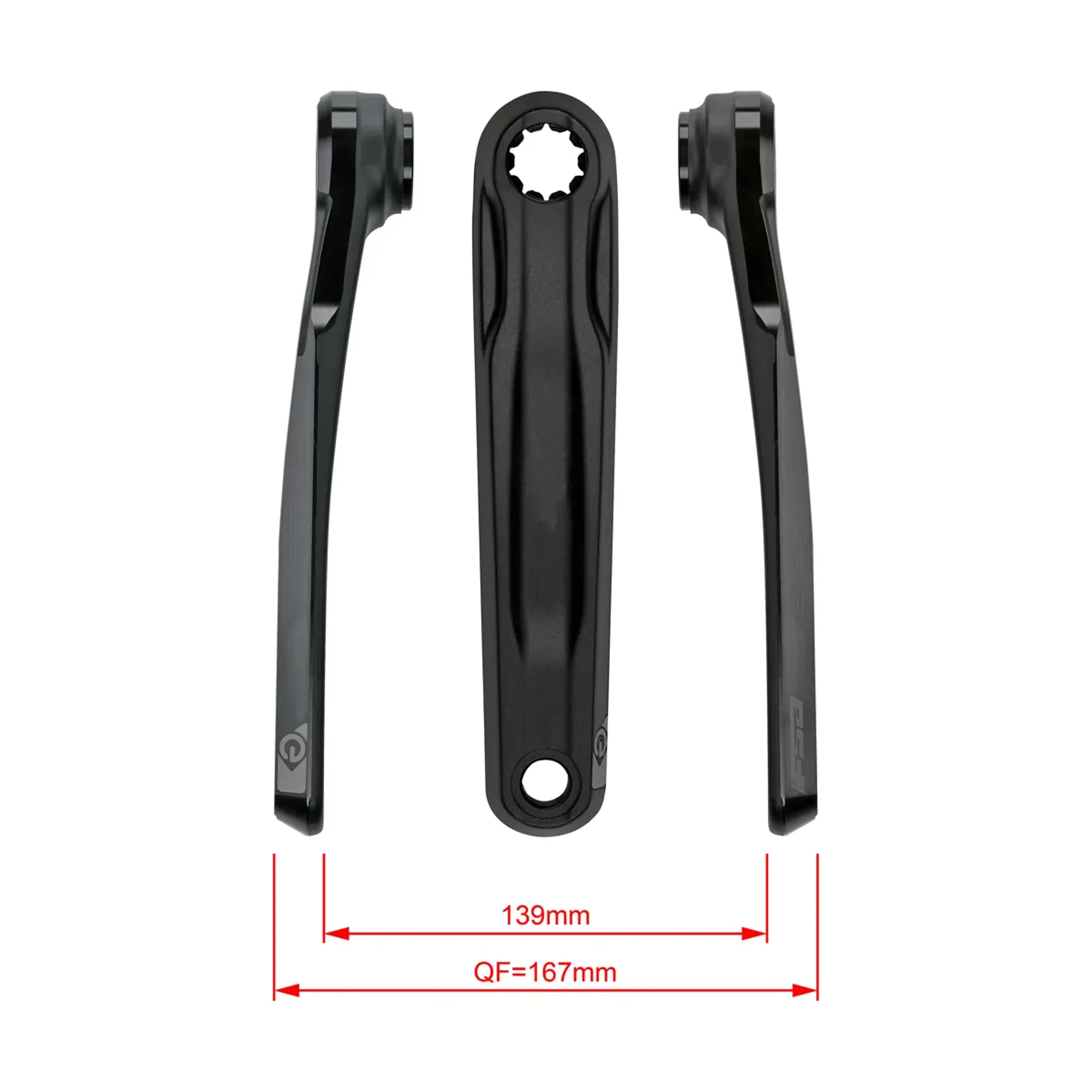 Full Speed Ahead CK-220 Bosch Gen 4 E-Bike Crank Arm Set – 155mm, ISIS, Black
