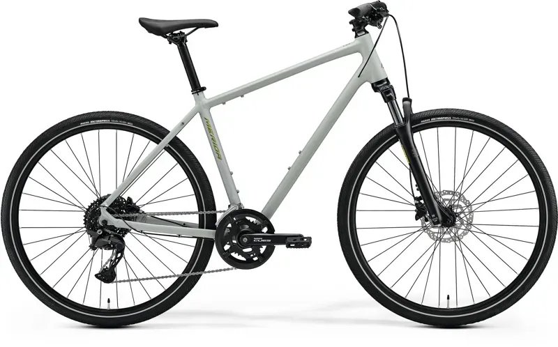 Merida Crossway 300 Hybrid Bike in Matt Early Moss Grey/Green
