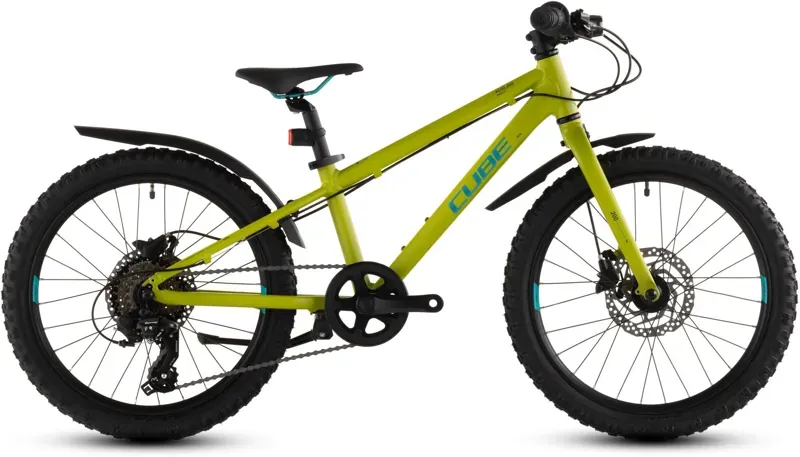 Cube Acid 200 Disc FE Kids Bike in Lizard/Blue