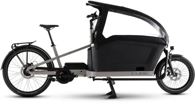 Cube Cargo Hybrid Comfort Pro Family 800 eHybrid Bike in Oat Grey