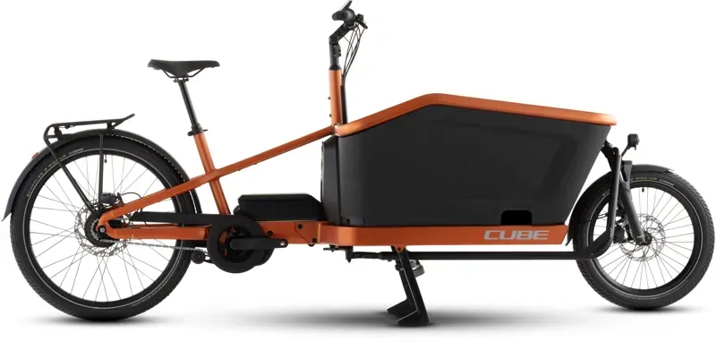 Cube Cargo Hybrid Comfort SLX 800 E-Cargo Bike In Rust Orange/Reflex