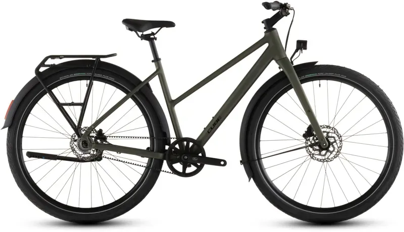 Cube Editor One Fe Hybrid Bike in Reed Green/Black-2