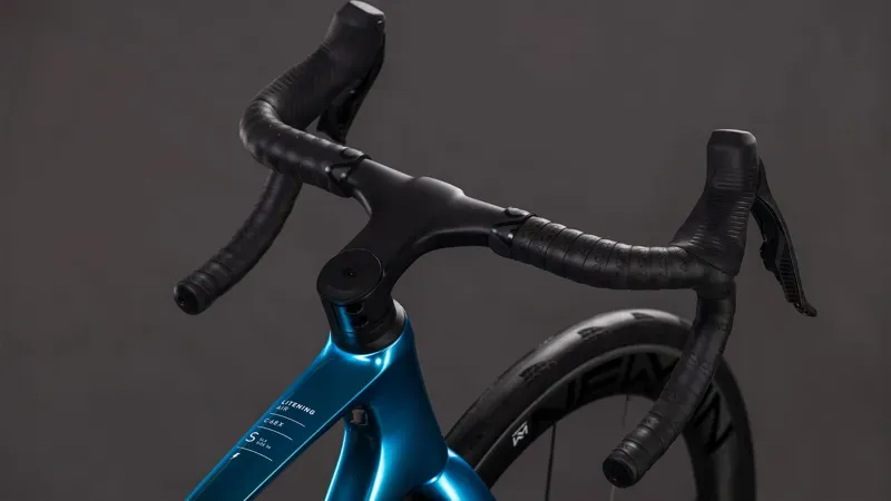 Cube Litening Air C:68X SLX Road Bike in Chrome Blue/Liquid Blue-2