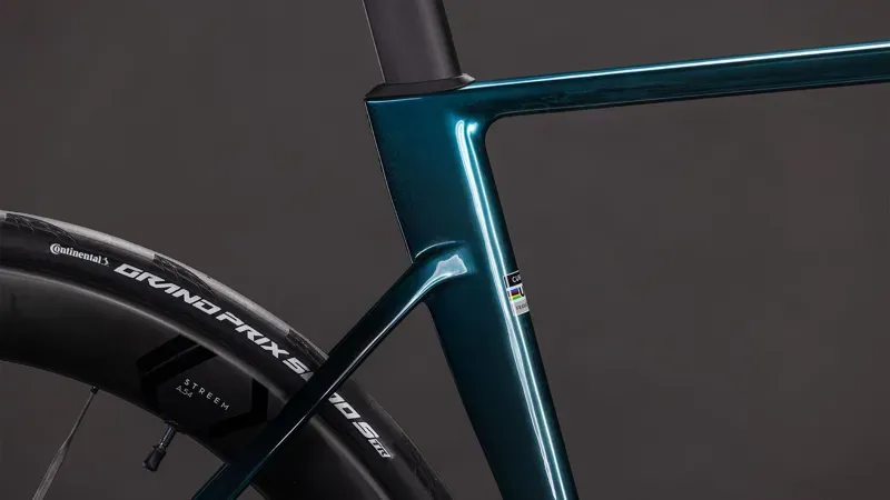 Cube Litening Air C:68X SLX Road Bike in Chrome Blue/Liquid Blue-4