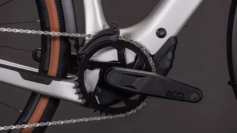 Cube Nulane Hybrid C:62 Race 400x FE E-Gravel Bike in Sleek Grey/Prism-4