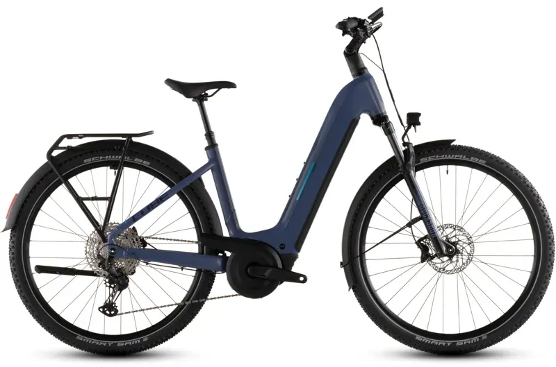 Cube Nuride Hybrid Exc 800 E-Hybrid Bike In Jeans Blue/Blue-4