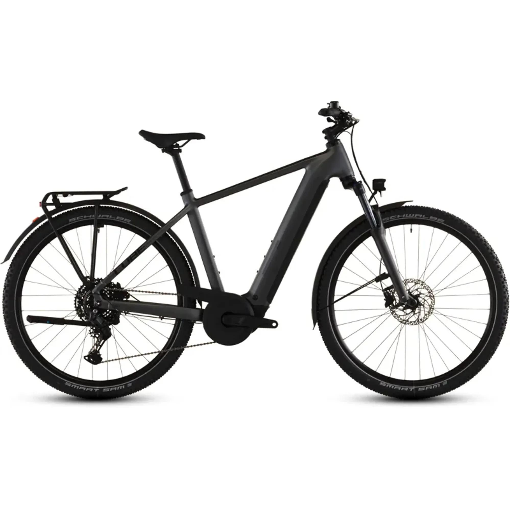 Cube Nuride Hybrid Performance 600 E-Gravel Bike In Slab Grey/Black