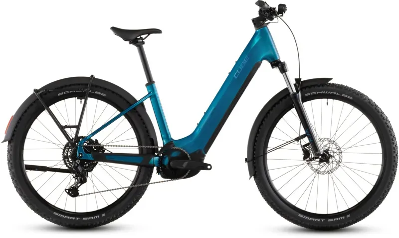 Cube Reaction Hybrid Performance 600 FE E-MTB In Electric Blue/Dazzle-2