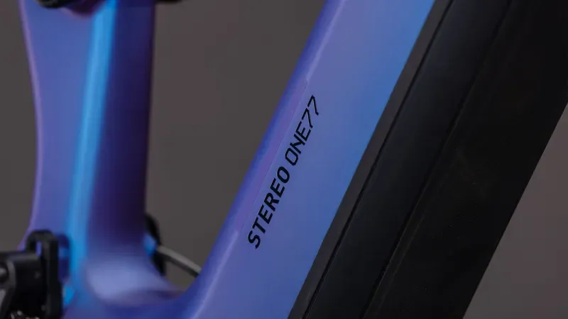 Cube Stereo Hybrid One77 HPC SLX 800 E-MTB in Blue Iris/Black-5