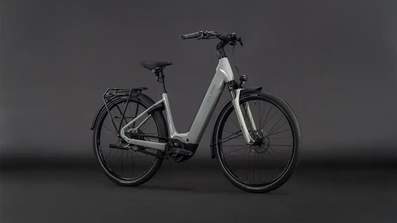 Cube Supreme Hybrid Deluxe One 600 eHybrid Bike in Ash Green-1