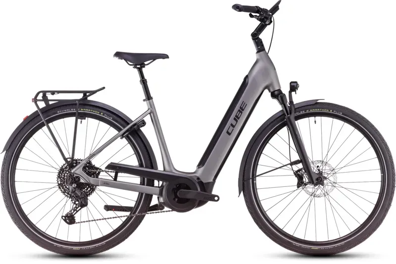 Cube Supreme Hybrid SLX 625 City E-Bike in Grey/Lunar