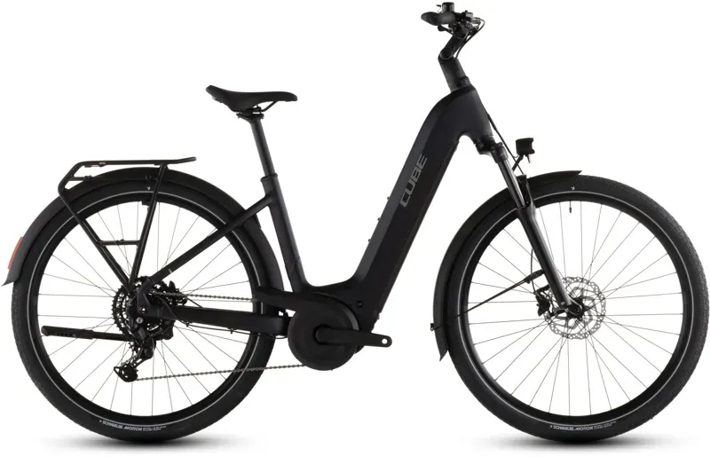 Cube Touring Hybrid One 600 E-Hybrid Bike in Coal/Chrome-4