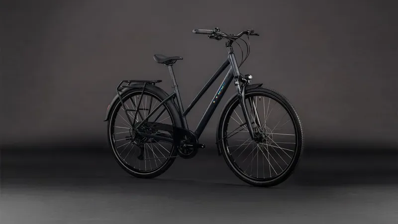 Cube Touring One Hybrid Bike in Night/Chrome-3
