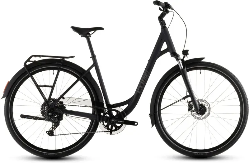 Cube Touring One Hybrid Bike in Night/Chrome-4
