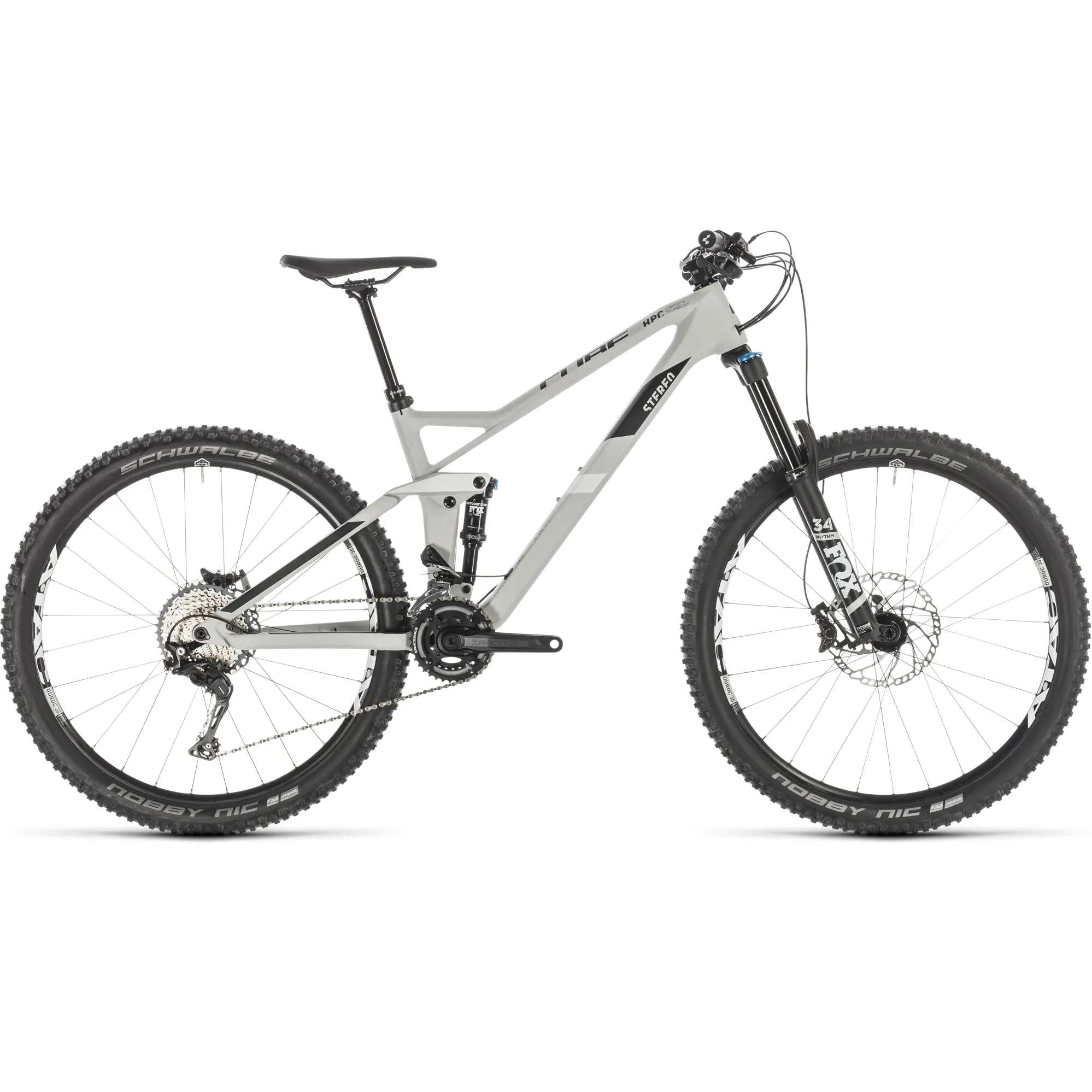 2019 Cube Stereo 140 Carbon Race 27.5 Grey White ON SALE 20 OFF