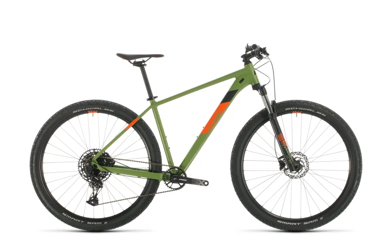 2020 Cube Analog Mountain Bike in Green and Orange