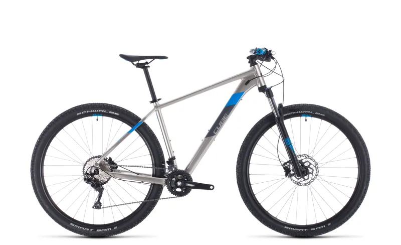 2020 Cube Attention Mountain Bike in Titanium and Blue