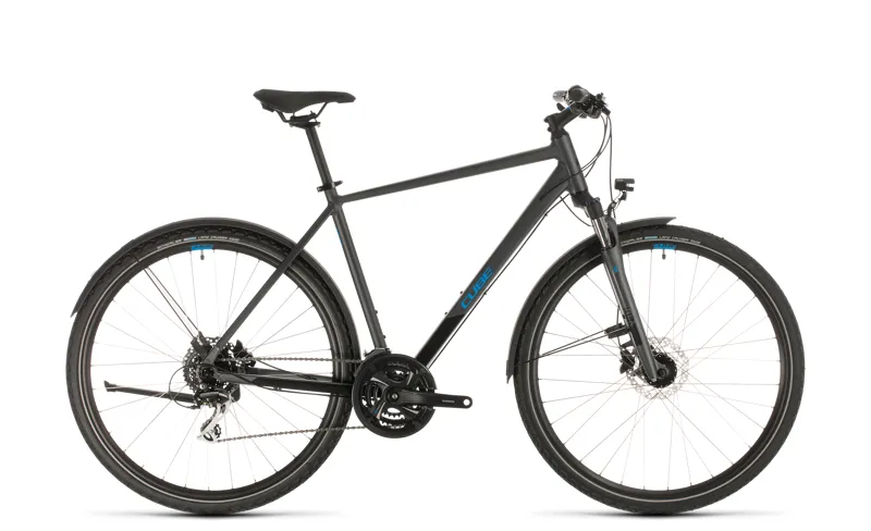 2020 Cube Nature Allroad Mens Bike in Iridium and Blue