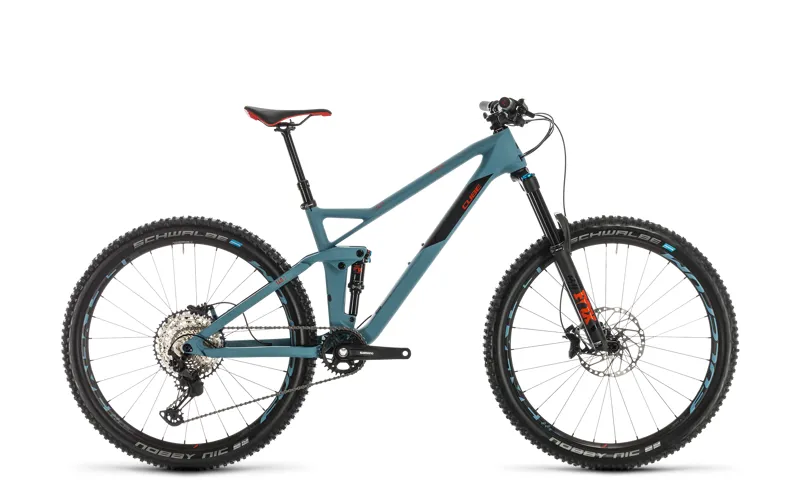 2020 Cube Stereo 140 HPC Race 27.5 in BlueGrey and Red