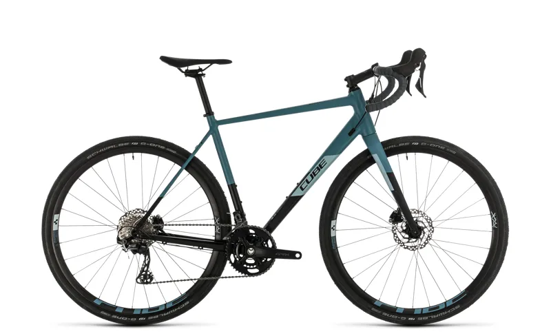 2020 Cube Nuroad Race Gravel Bike in Black and Greyblue