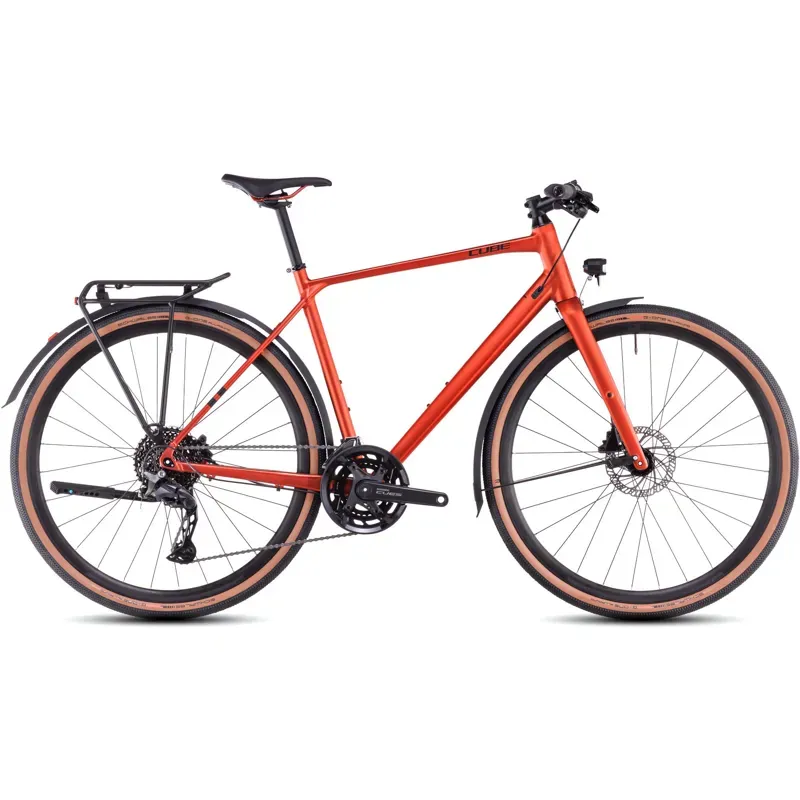 Cube Nulane Pro FE Hybrid Bike in Fire Orange/Black