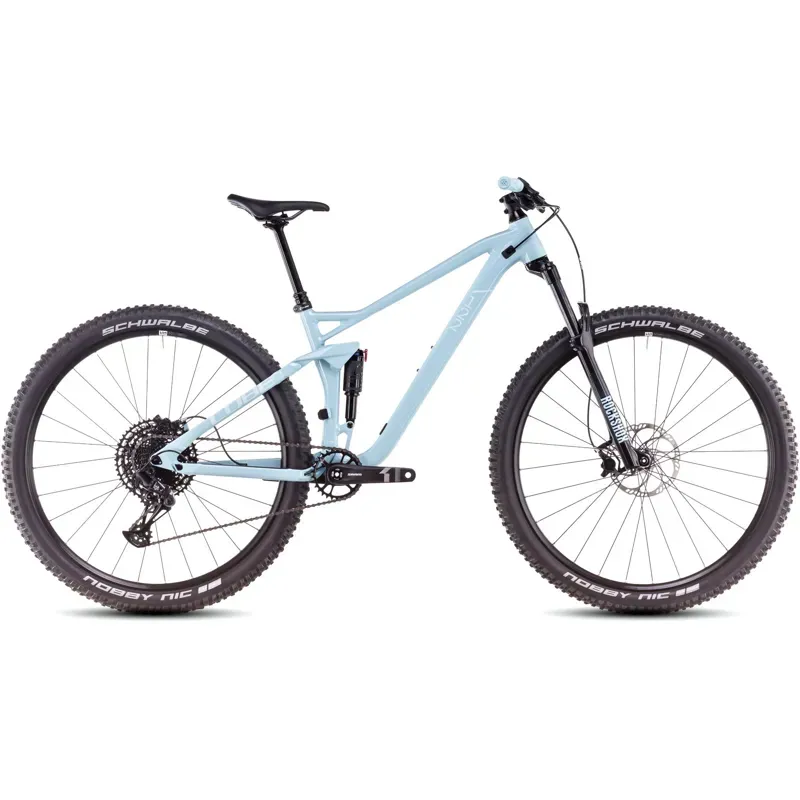 Cube Stereo One22 Pro Mountain Bike in Sky Blue/White