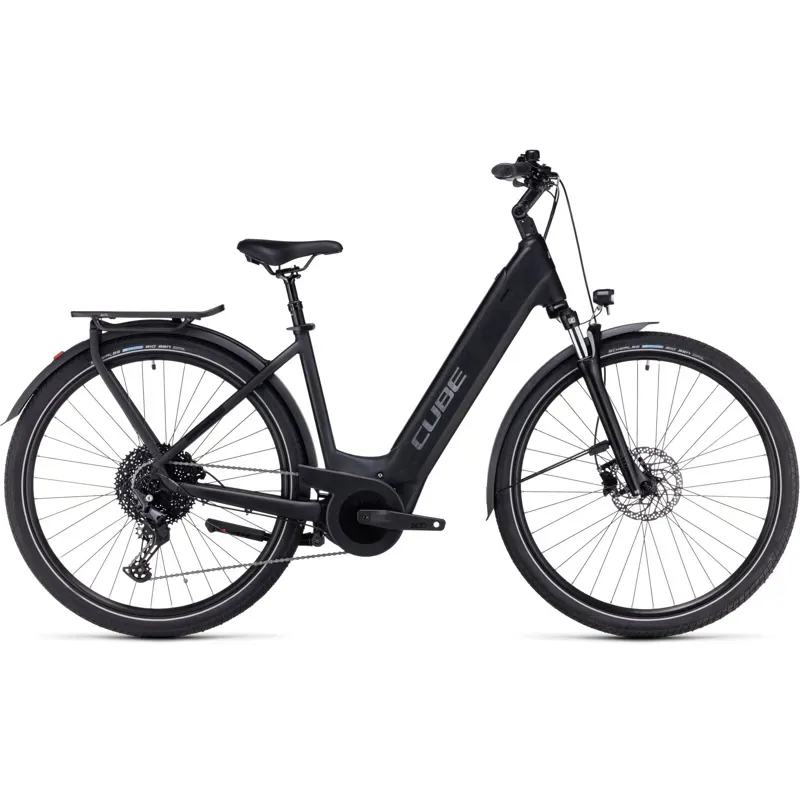 2024 Cube Touring Hybrid Pro 625 Trekking Electric Bike in Black/Metal-2