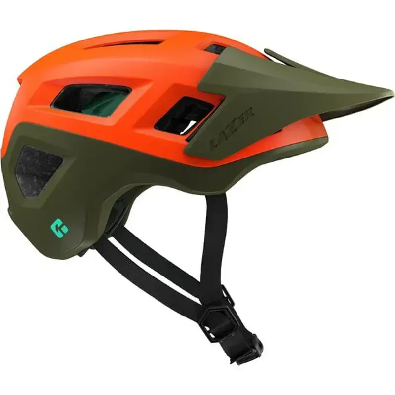 Lazer Coyote KinetiCore Helmet in Orange/Green