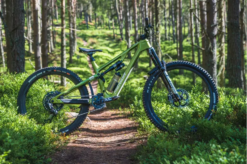 Merida mountain bike on a forest trail