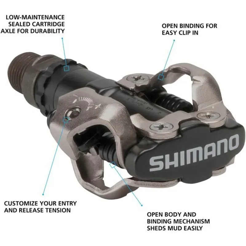 Shimano PD-M520L clipless two sided SPD MTB pedals-1