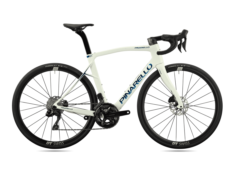 Pinarello X5 Shimano 105 Di2 Disc Road Bike in Xolo Crystal White