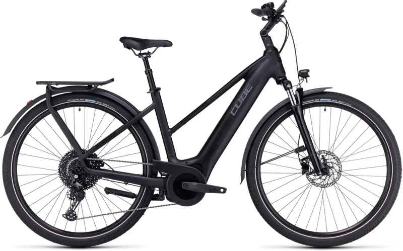 Cube Touring Hybrid Pro 625 eBike in Black and Metal T XS