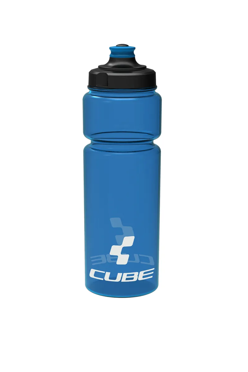 Cube Icon 0.75L Water Bottle. In Translucent Blue and White