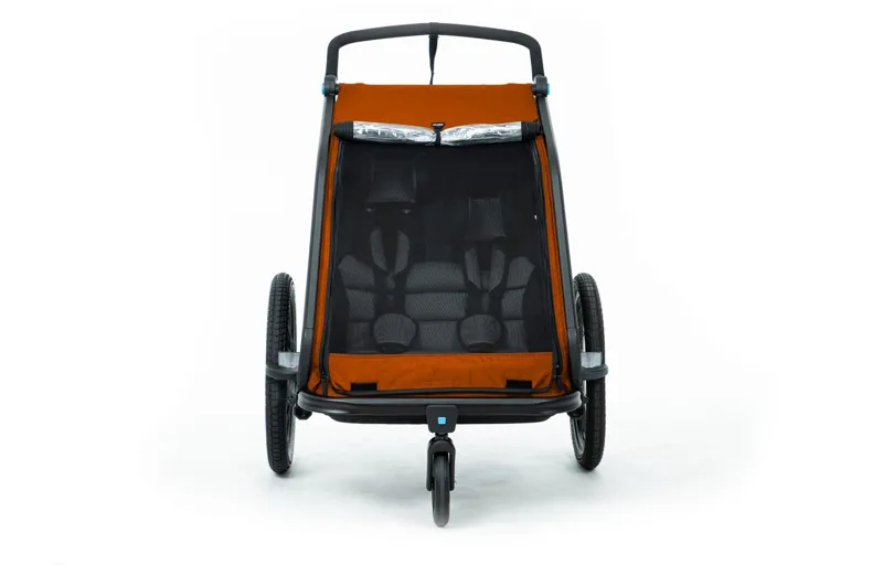 Cube Kids Trailer Double Cmpt X Actionteam Gry/ Orange-6