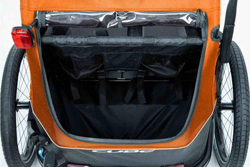 Cube Kids Trailer Double Cmpt X Actionteam Gry/ Orange-1