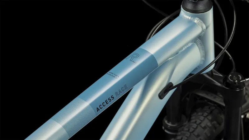 Cube Access WS Race Mountain Bike in Sage Metallic and Petrol-4